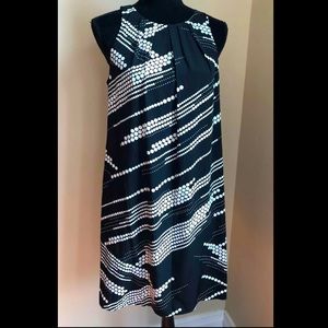 ALFANI Formal black/white Dotted Sleeveless Dress